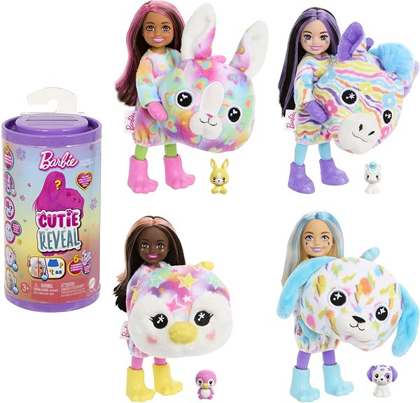 Panenka Barbie Cutie Reveal Chelsea Barevné sny s doplňky ...