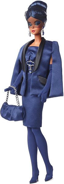 Puppe Barbie in einem saphirblauen Kleid ...