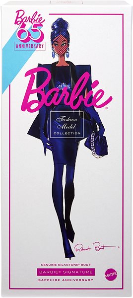 Puppe Barbie in einem saphirblauen Kleid ...