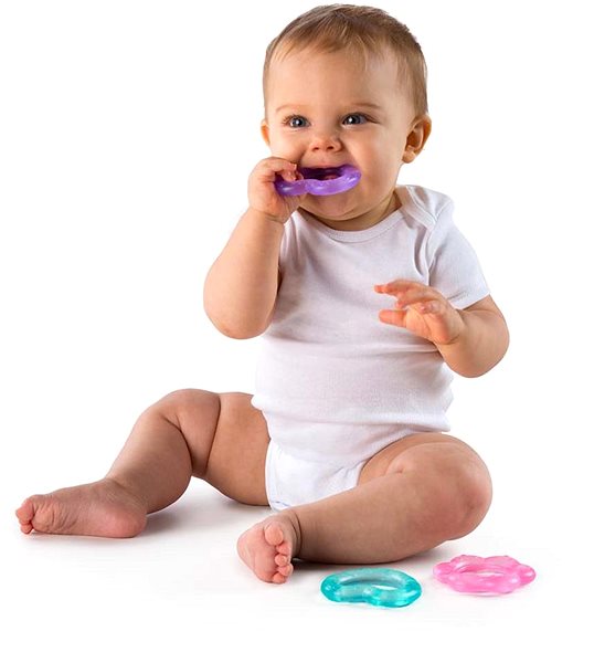 Bright Starts Water filled PiP Teether 3 shapes .