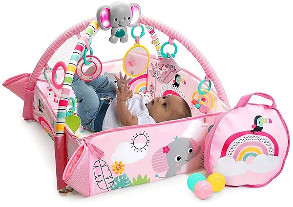 Bright Starts PiP Your Way Ball Play Rainbow Tropics 5-in-1 play mat.