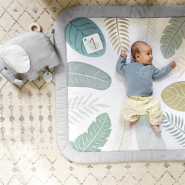 Ingenuity Sprout Spot play mat with pillow and milestone cards.