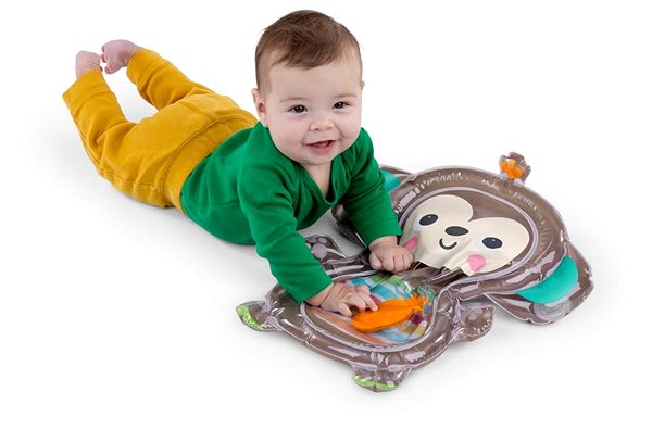 Bright Starts Hungry Monkey water play mat.