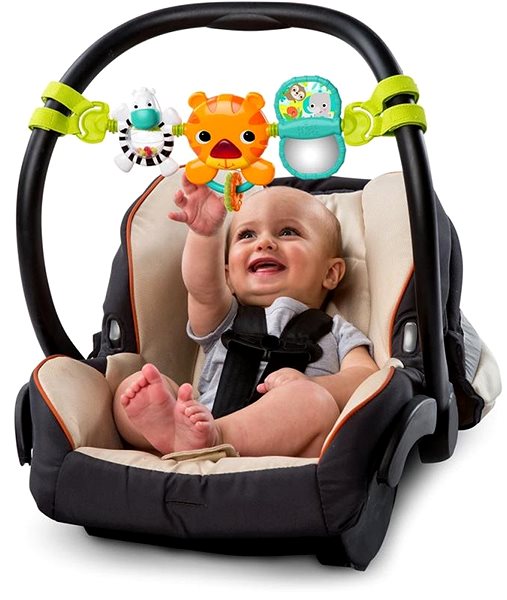 Bright Starts Tiger Bar Stroller Toy .