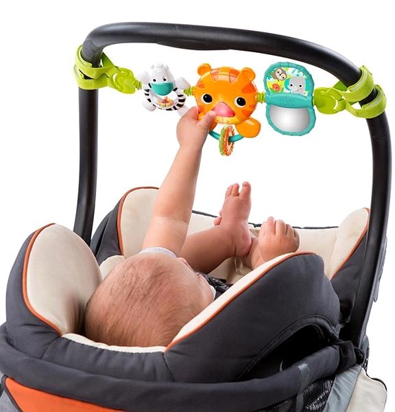 Bright Starts Tiger Bar Stroller Toy .
