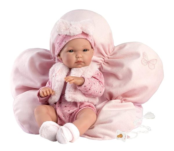Játékbaba Llorens 63592 New Born kislány - élethű játékbaba teljes vinyl testtel - 35 cm ...