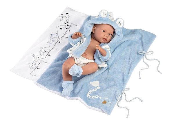 Játékbaba Llorens 73897 New Born kisfiú - élethű játékbaba teljes vinyl testtel - 40 cm ...