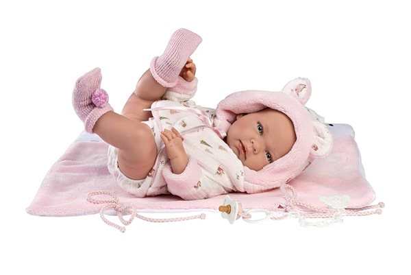 Bábika Llorens 73898 New Born dievčatko – reálna bábika s celovinylovým telom – 40 cm ...