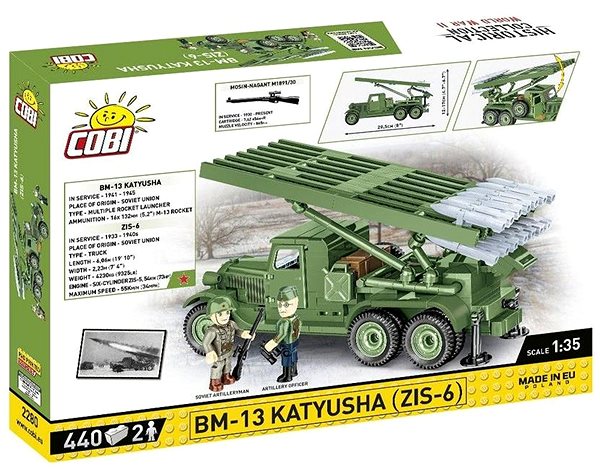 Cobi 2280 II WW BM-13 Katyusha ZIS-6 1:35 building set.