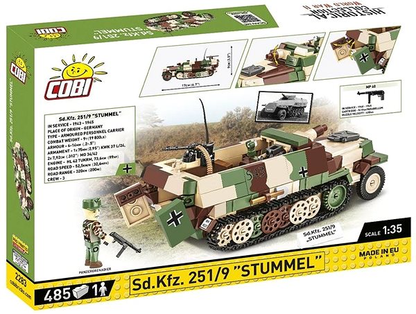 Cobi 2283 II WW Sd. Kfz. 251/9 STUMMEL 1:35 building set.