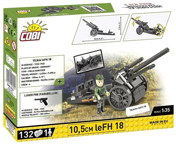 Stavebnice Cobi 2292 II WW 10,5 cm LEFH 18 1:35 ...