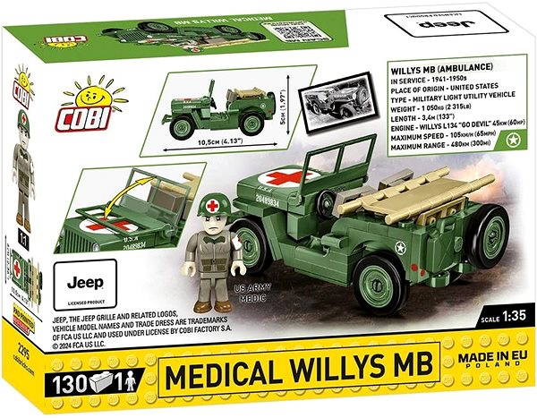 Stavebnice Cobi 2295 II WW Sanitka Willys MB D-DAY 1:35 ...