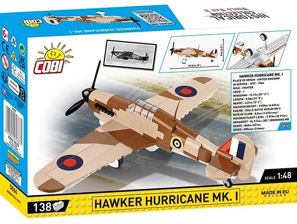 Building Set Cobi 5866 II WW Hawker Hurricane Mk. I 1:48 ...