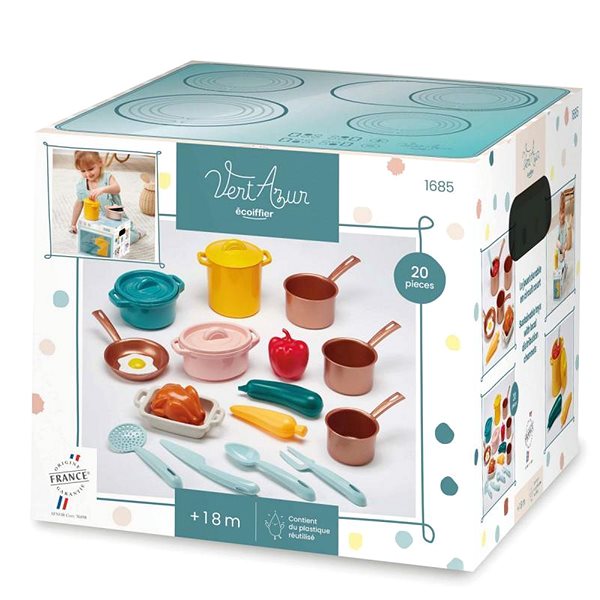 Geschirr für Kinderküchen Ecoiffier Großes Set mit Lebensmitteln ...
