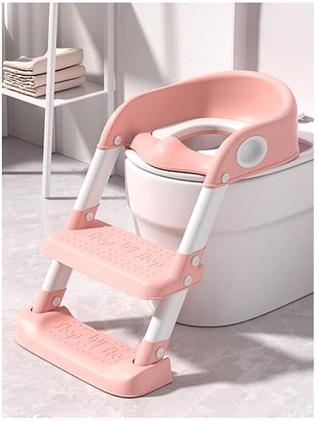 Gyerek fellépő Tryco WC-szűkítő, lépcsővel Pink ...