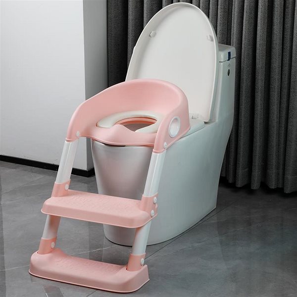 Gyerek fellépő Tryco WC-szűkítő, lépcsővel Pink ...