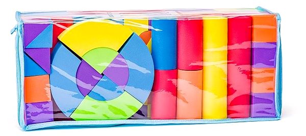 Kocky pre deti Plastica Penové kocky veľké v PVC taške 52 ks ...