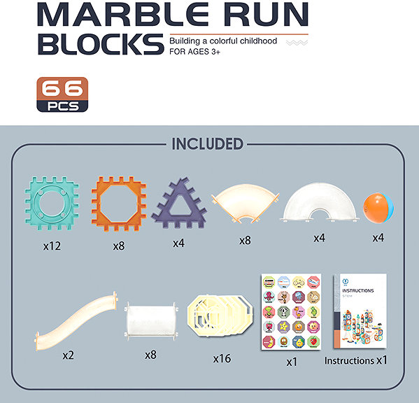 Bavytoy Marble run building set 66 pcs.