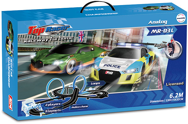 Mamido Slot Car Racing Track Audi and Bugatti 6.2 metres 1:64 MT1530 .