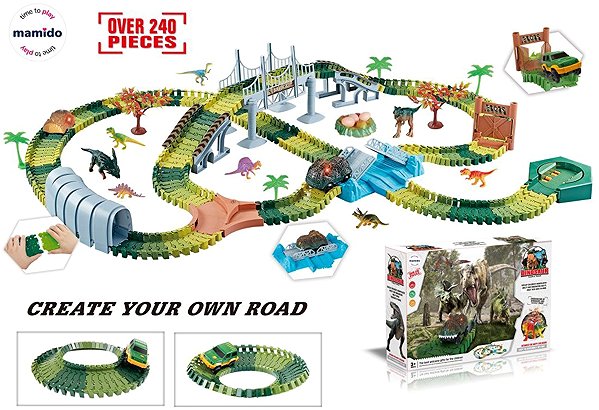 Mamido Race Track Dinosaur World 240 Pieces XL MT1399.