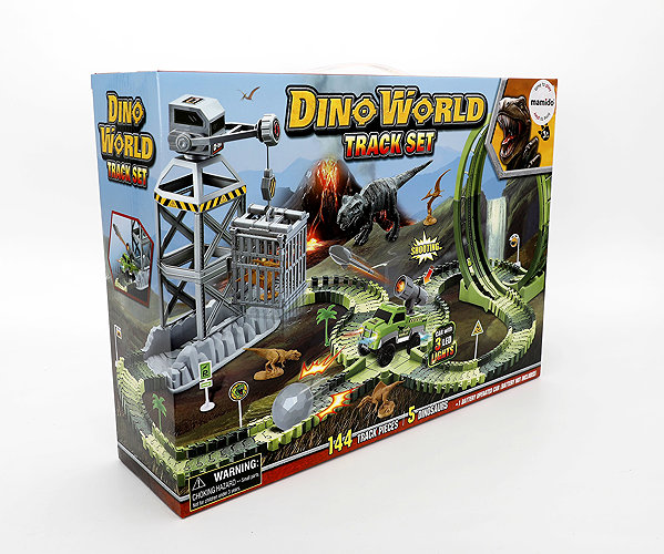 Mamido Dinosaur Race Track with Loop and Lights 144 Pieces MT1520 .