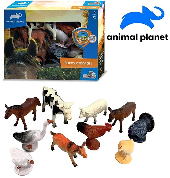 Figures MaDe Animals - farm, 10 pcs, 12,5 cm ...