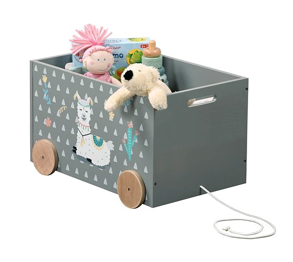 Úložný box Kesper Box na hračky s kolieskami alpaka 50×35×30 cm ...