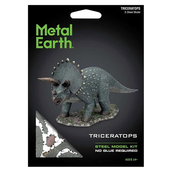3D puzzle Metal Earth Luxusná oceľová stavebnica Triceratops ...