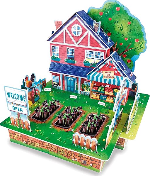 3D Puzzle EDUCA 3D Dream Gardens Creative Set: 2in1 Farm ...