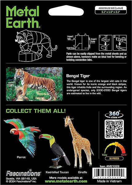 3D Puzzle Metal Earth 3D puzzle Bengal Tiger ...