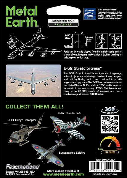 3D Puzzle Metal Earth 3D puzzle B-52 Stratofortress Bomber ...