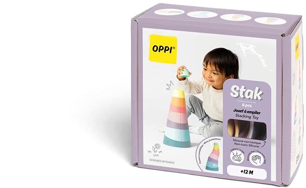 Folding tower Oppi Stak stacking toy .