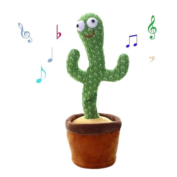 Plyšová hračka Effly Spievajúci a tancujúci kaktus, USB ...
