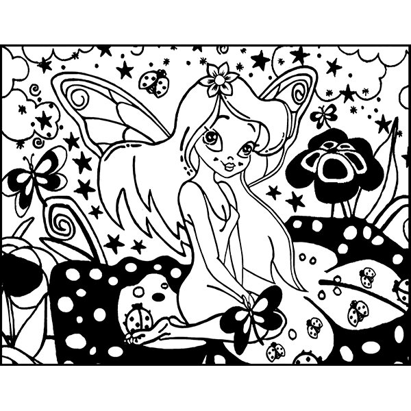 colouring page colourvelvet Velvet picture Fairy .