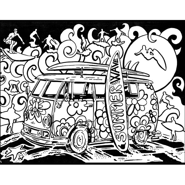 colouring page colourvelvet Velvet picture Surf .