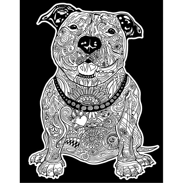 colouring page colourvelvet Velvet picture of Pitbull .
