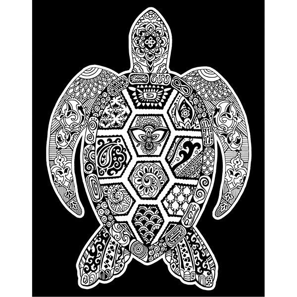 colouring page colourvelvet Velvet picture of a turtle .