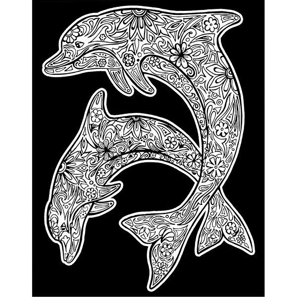 colouring page colourvelvet Velvet picture Dolphins .