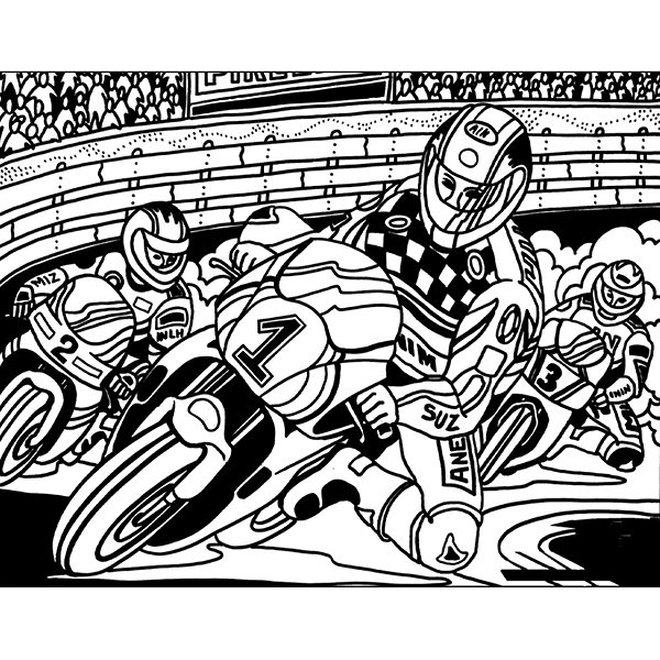 colouring page colourvelvet Velvet picture Biker .