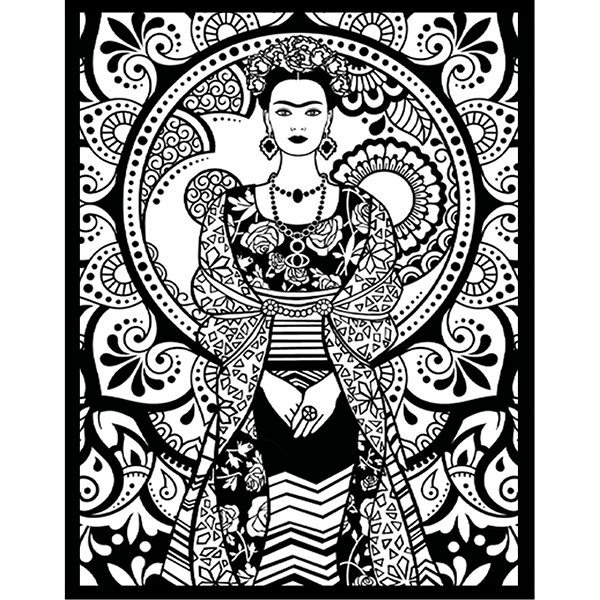 colouring page colourvelvet Velvet picture of Frida .