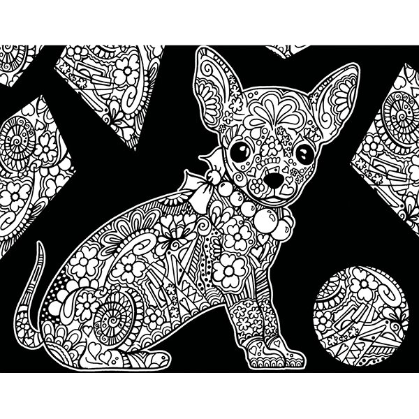 colouring page colourvelvet Velvet picture Chihuahua .