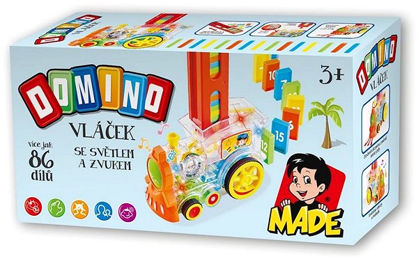 Vláček Made Lokomotiva domino 86 ks ...