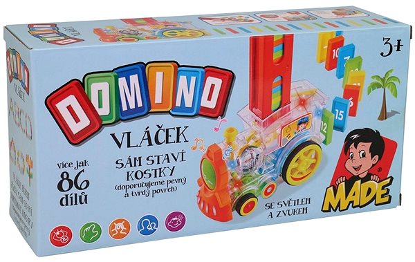 Vláček Made Lokomotiva domino 86 ks ...