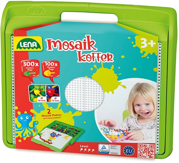 Mozaika pro děti Lena Mozaika kufřík, 400 ks, barevná ...