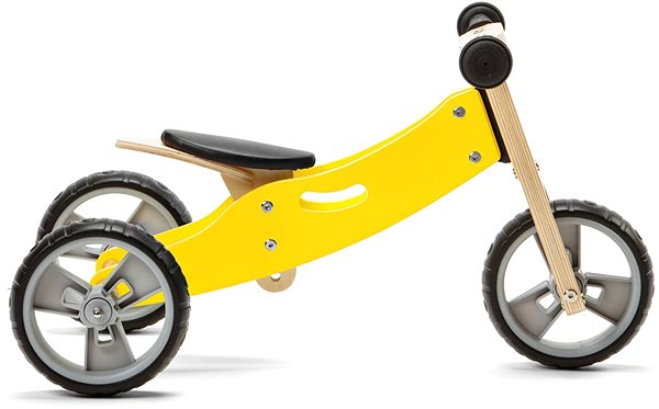 Balance Bike Nicko - Wooden Balance Bike 2-in-1 Mini - Yellow Lateral view