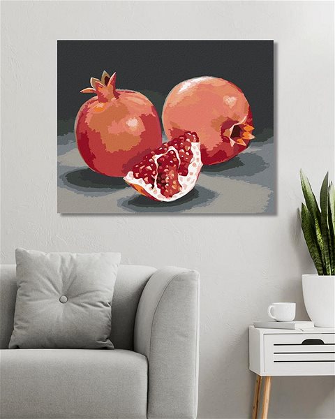 Maľovanie podľa čísel Zuty – Maľovanie podľa čísel – Granátové Jablko 3 (Myroslava Voloschuk), 80 × 100 cm, plátno + rám ...