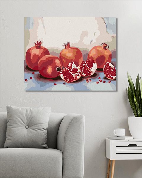 Maľovanie podľa čísel Zuty – Maľovanie podľa čísel – Granátové Jablko (Myroslava Voloschuk), 80 × 100 cm, plátno + rám ...
