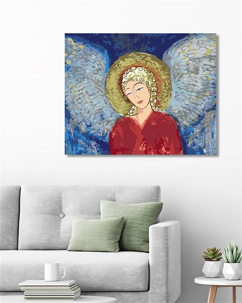 Maľovanie podľa čísel Zuty – Maľovanie Podľa Čísel – Vianočný Anjel III, 80 × 100 cm, Plátno + Rám ...