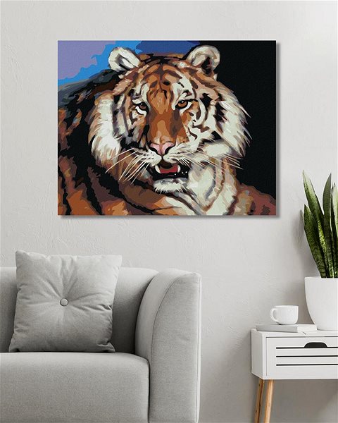 Maľovanie podľa čísel Zuty – Maľovanie Podľa Čísel – Tiger Portrét (D. Rusty Rust), 80 × 100 cm, Plátno + Rám ...