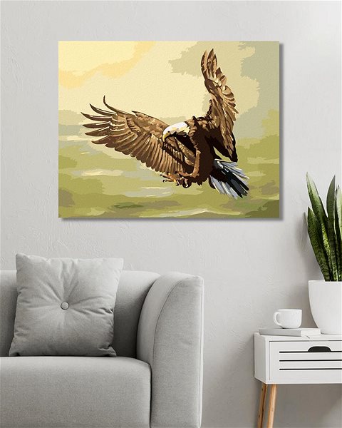 Maľovanie podľa čísel Zuty – Maľovanie Podľa Čísel – Loviaci Orol (D. Rusty Rust), 40 × 50 cm, Plátno + Rám ...